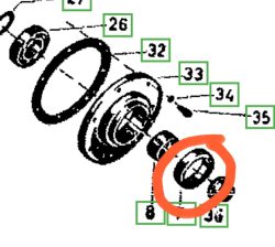Keerring afdichting freesstaart - Afbeelding 2